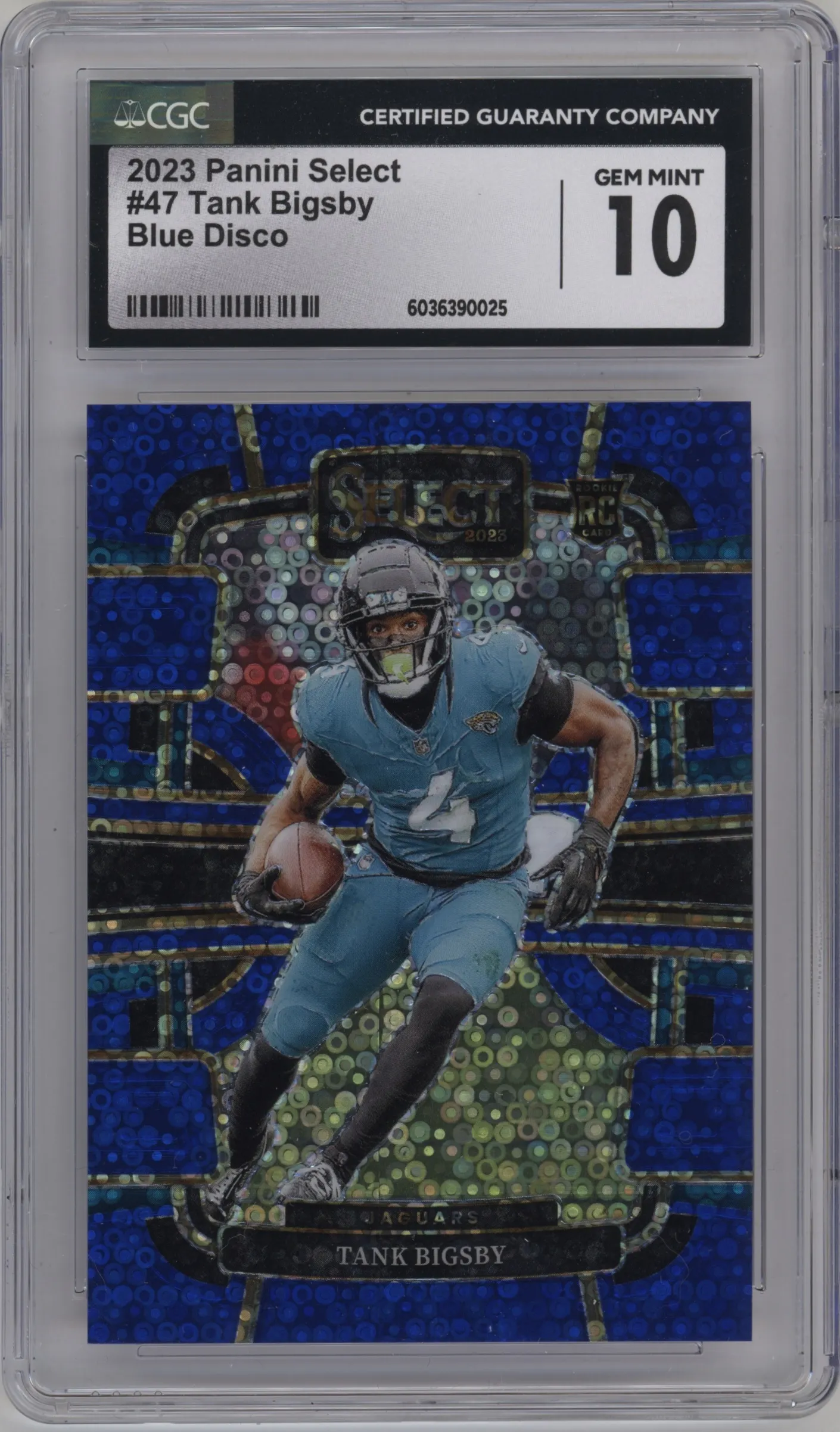 2023 Panini Select Tank Bigsby Disco Blue #47 CGC 10