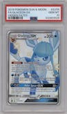 Glaceon GX from the 2019 Pokemon S&M  set graded by PSA and given an overall grade of 10.