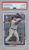Shohei Ohtani from the 2024 Bowman set graded by PSA and given an overall grade of 10.