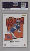 Malik Nabers from the 2024 Panini Absolute set graded by PSA and given an overall grade of 10.