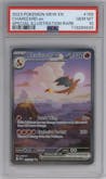 Charizard ex from the 2023 Pokemon SV set graded by PSA and given an overall grade of 10.