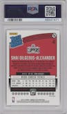 Shai Gilgeous-Alexander from the 2018-19 Panini Donruss Optic set featuring a Fast Break Holo parallel graded by PSA and given an overall grade of 9.