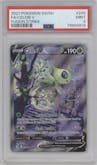 Celebi V from the 2021 Pokemon SWSH set graded by PSA and given an overall grade of 9.