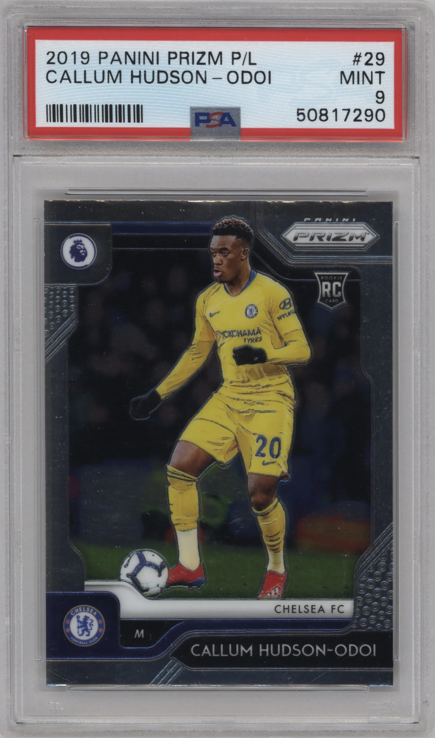 2019 Panini Prizm Premier League Callum Hudson-Odoi #29 PSA 9