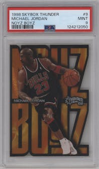 Michael Jordan from the 1998-99 Skybox Thunder set graded by PSA and given an overall grade of 9.