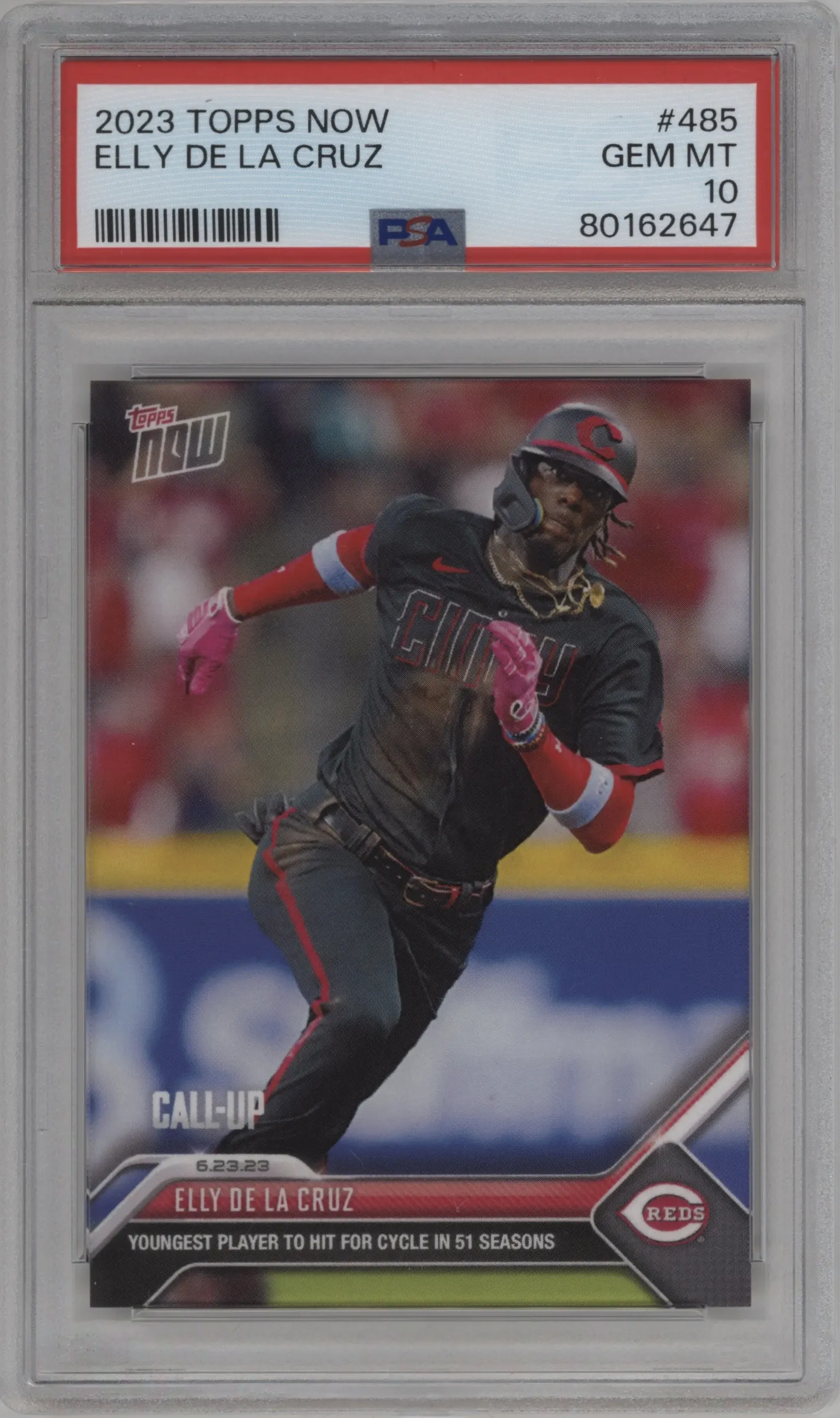 2023 Topps Now Elly De La Cruz #485 PSA 10