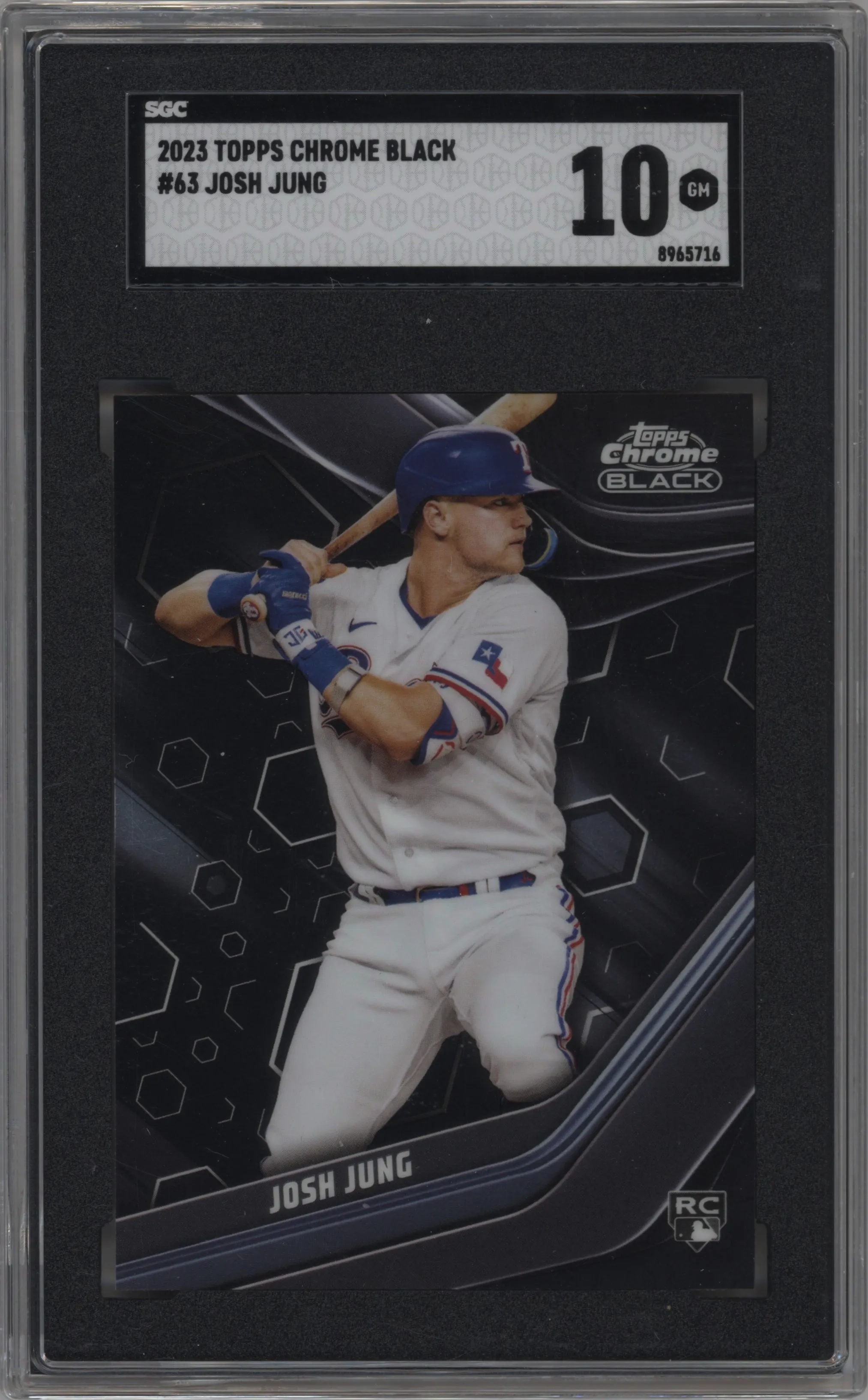 2023 Topps Chrome Black Josh Jung #63 SGC 10
