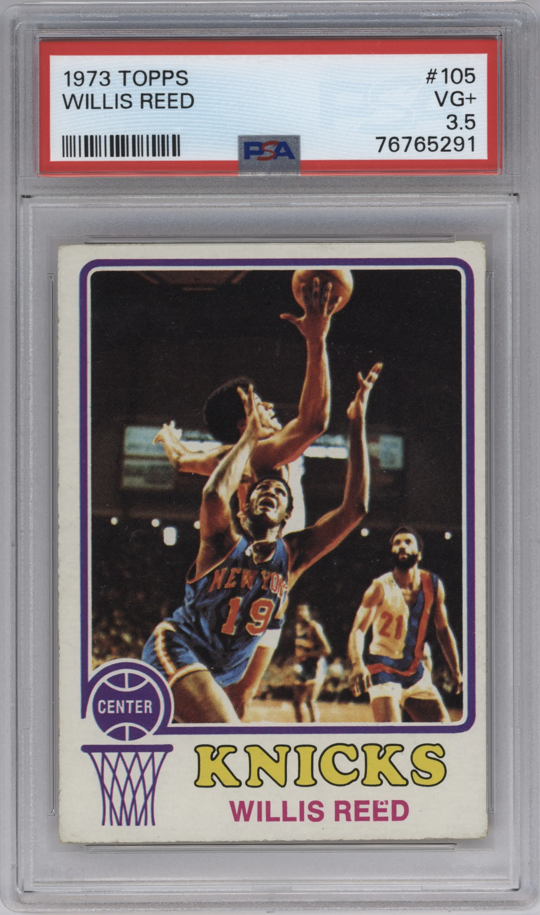 1973 Topps Willis Reed PSA VERY GOOD+ 3.5 PSA 3.5