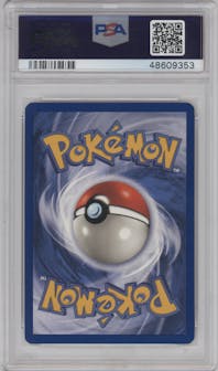 Charizard from the 1999 Pokemon set graded by PSA and given an overall grade of 9.