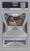 Mitchell Robinson from the 2019-20 Panini Prizm set featuring a Choice Tiger Stripe parallel graded by PSA and given an overall grade of 10.