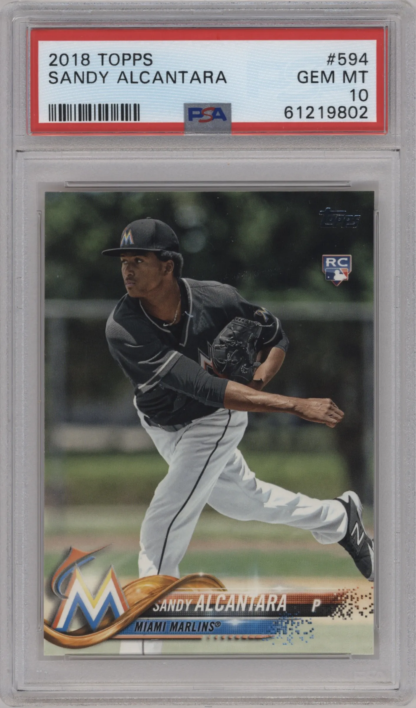 2018 Topps Series 2 Sandy Alcantara #594 PSA 10