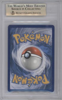 Charizard VMAX from the 2020 Pokemon SWSH set graded by Beckett and given an overall grade of 10.