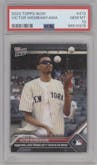 Victor Wembanyama from the 2023 Topps Now set graded by PSA and given an overall grade of 10.