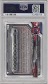 Shane Bieber from the 2018 Bowman Chrome set graded by PSA and given an overall grade of 10.
