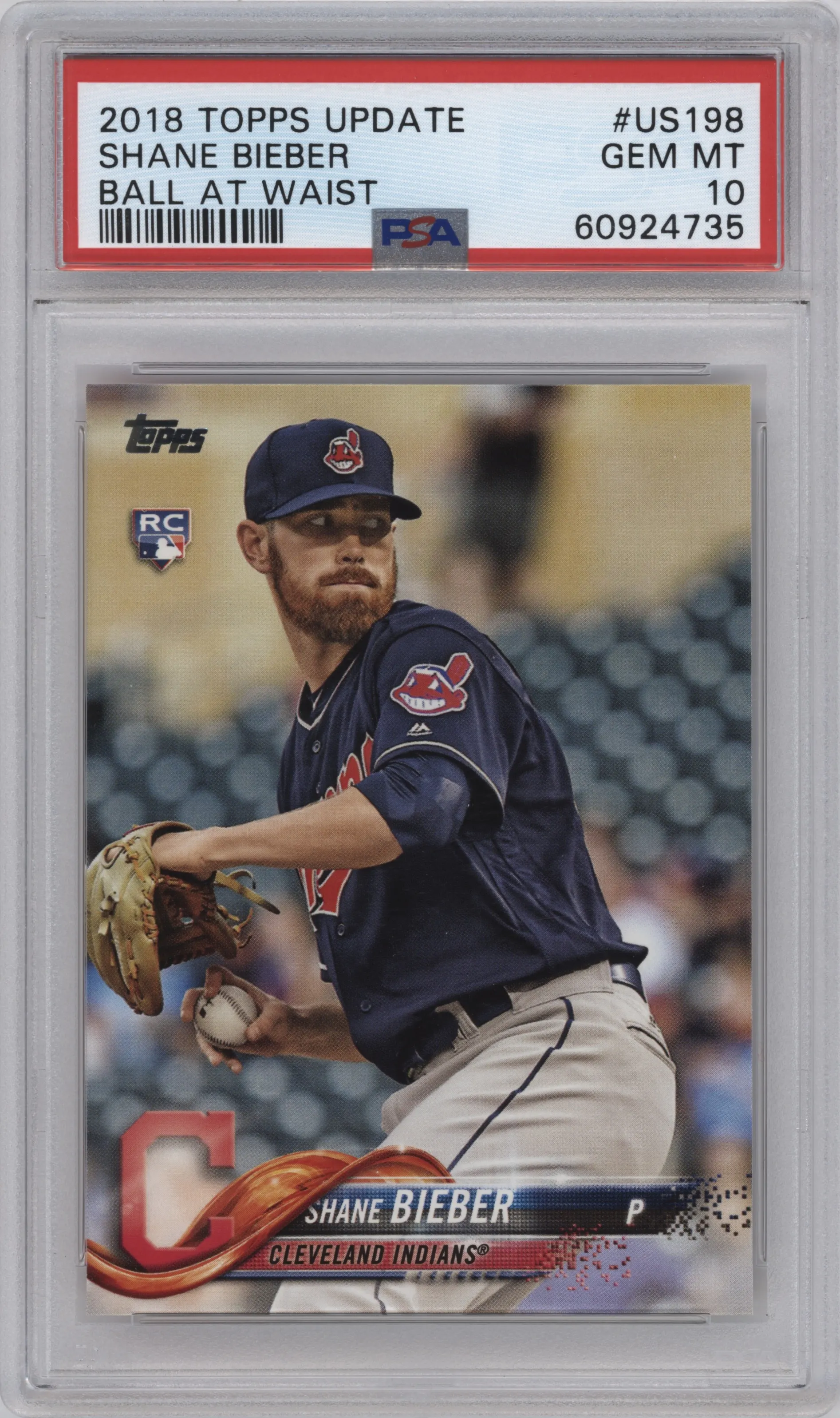 2018 Topps Update Shane Bieber PSA 10