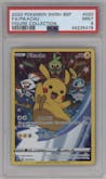 Pikachu from the 2020 Pokemon SWSH set featuring a SWSH Figure Collection parallel graded by PSA and given an overall grade of 9.
