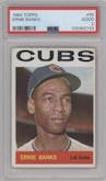 Ernie Banks from the 1964 Topps set graded by PSA and given an overall grade of 2.