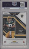 Jordan Love from the 2020 Panini Prizm set graded by PSA and given an overall grade of 9.