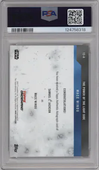 Samuel L. Jackson as Mace Windu  from the 2019 Topps On Demand Star Wars Light Side set graded by PSA and given an overall grade of 10.