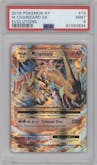 M Charizard EX from the 2016 Pokemon XY set graded by PSA and given an overall grade of 9.
