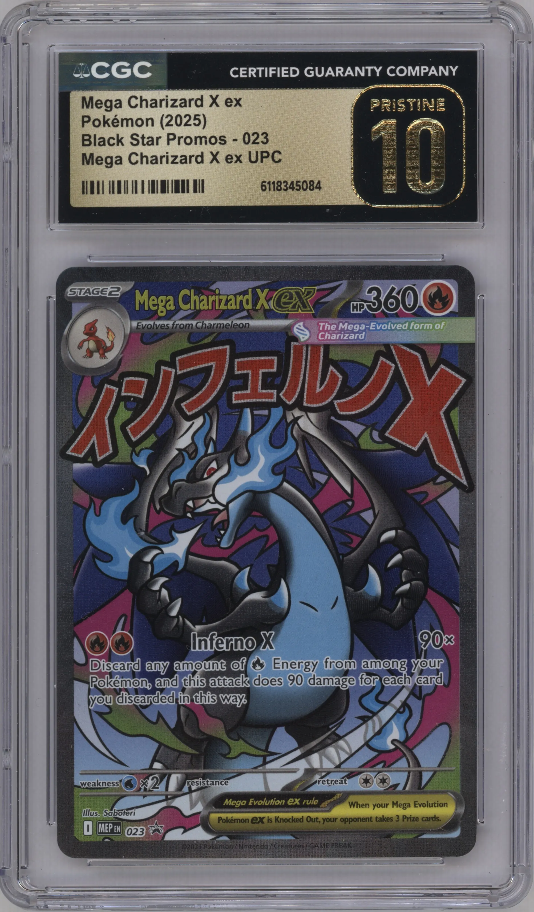 2025 Pokemon Mega Evolution Mega Charizard X ex Mega Charizard X ex Ultra-Premium Collection CGC 10