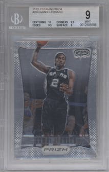 Kawhi Leonard from the 2012-13 Panini Prizm set graded by Beckett and given an overall grade of 9.