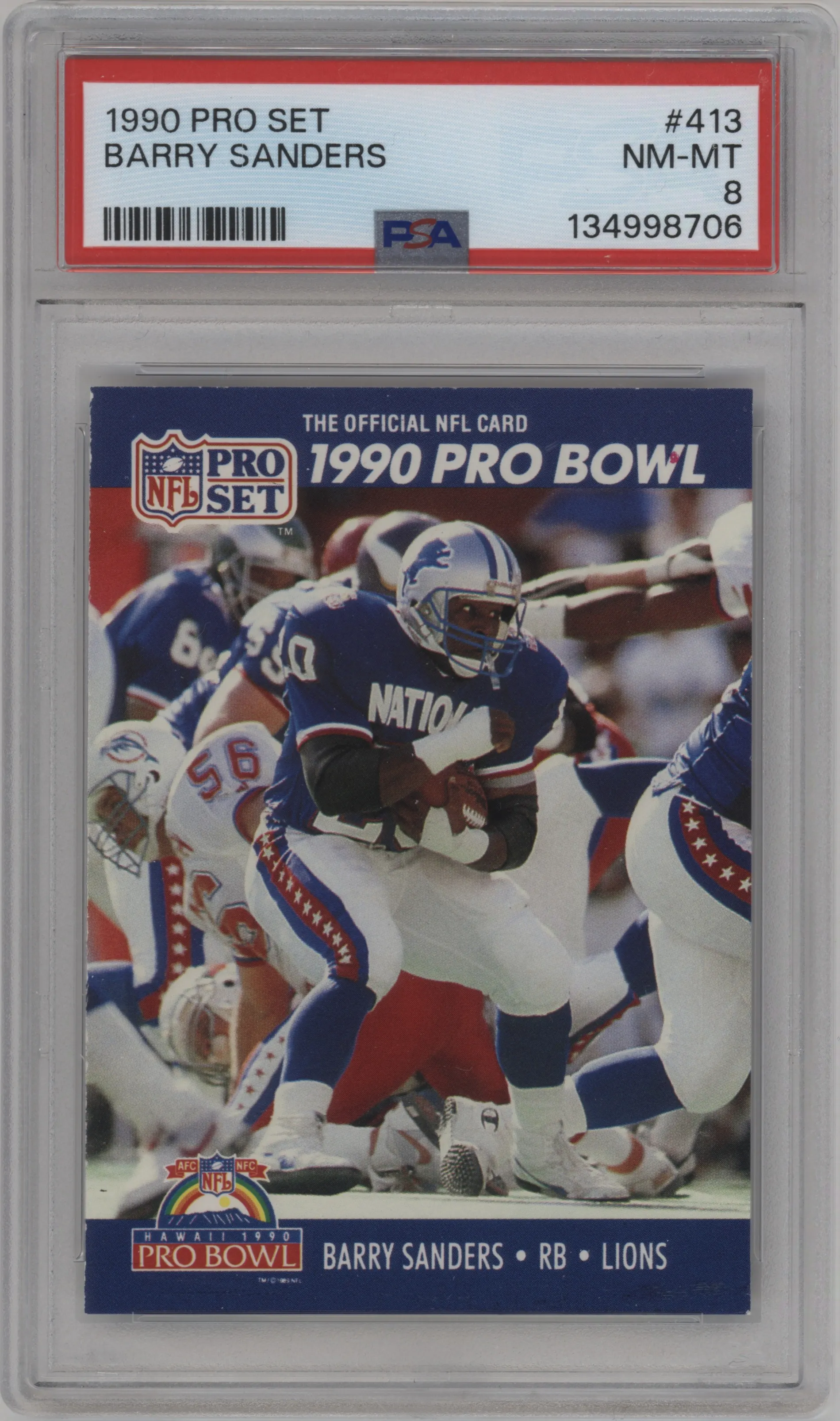 1990 Pro Set Barry Sanders PSA 8