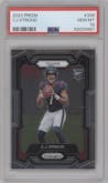 C.J. Stroud from the 2023 Panini Prizm set graded by PSA and given an overall grade of 10.