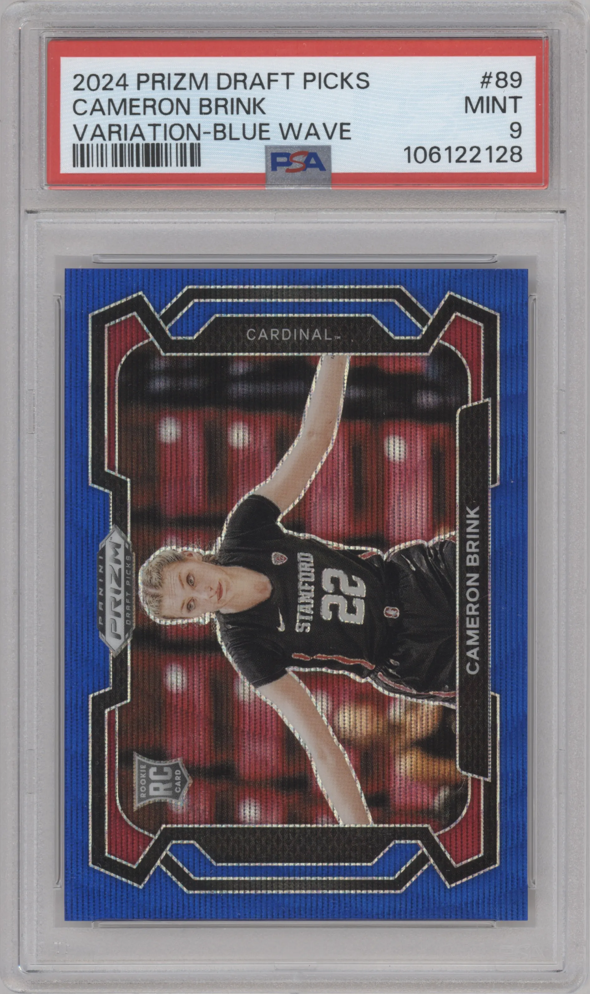 2024 Panini Prizm Draft Picks Var. Cameron Brink Blue Wave #89 PSA 9