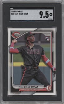 Elly De La Cruz from the 2024 Bowman set graded by SGC and given an overall grade of 9.5.