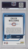 Caleb Williams from the 2024 Donruss set featuring a Pink parallel graded by PSA and given an overall grade of 10.