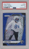 Jared Verse from the 2024 Panini Prizm set featuring a Blue Shimmer parallel graded by PSA and given an overall grade of 10.