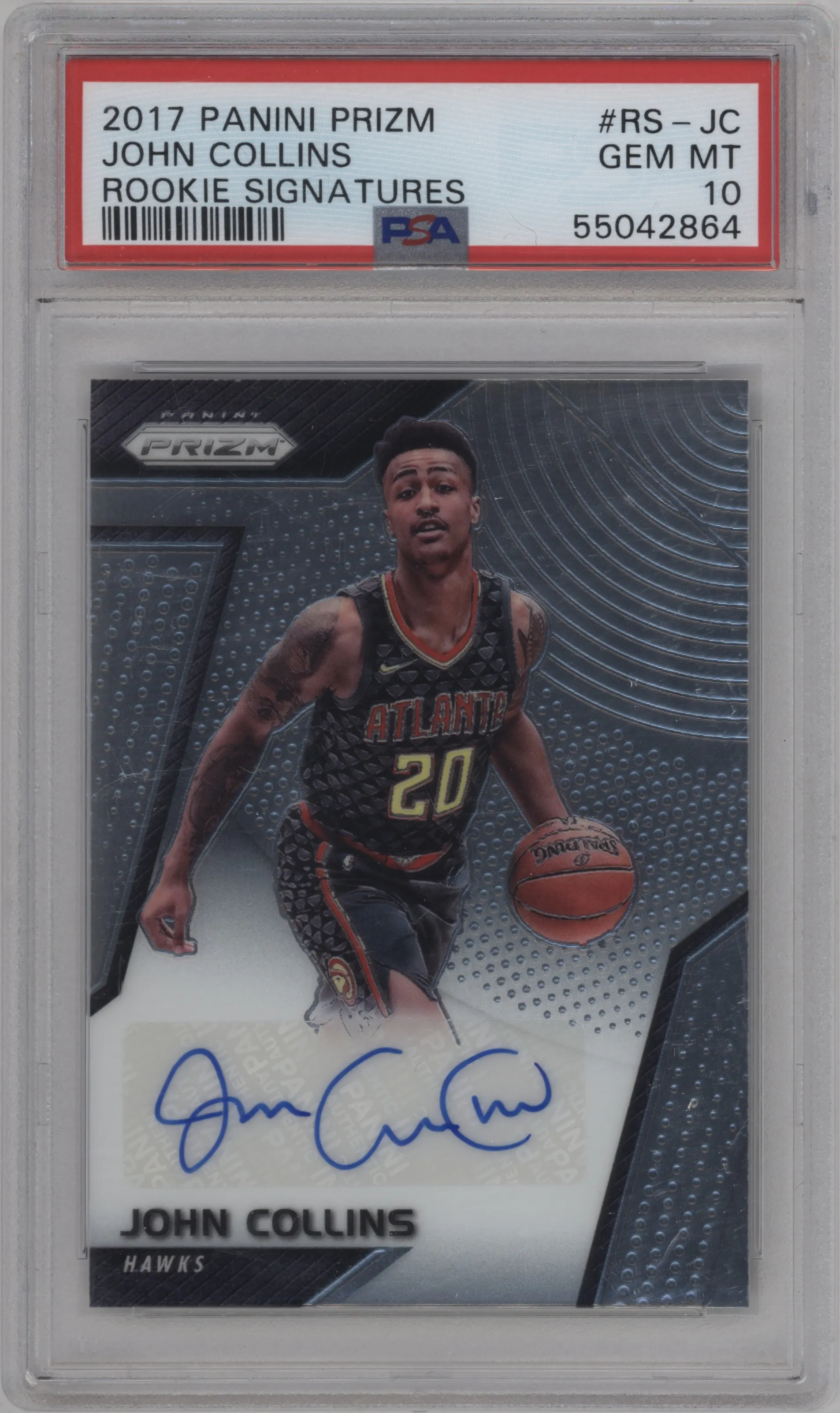 2017 Panini Prizm Rke.Sig. John Collins PSA 10