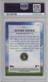 Jackson Chourio from the 2023 Bowman  set graded by PSA and given an overall grade of 10.