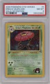 Erika's Vileplume from the 2000 Pokemon GH set graded by PSA and given an overall grade of 8.