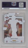 Brock Purdy from the 2022 Clearly Donruss set graded by PSA and given an overall grade of 9.