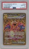 Charizard ex from the 2023 Pokemon SV set graded by PSA and given an overall grade of 10.