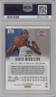Khris Middleton from the 2012-13 Panini Prizm set graded by PSA and given an overall grade of 9.