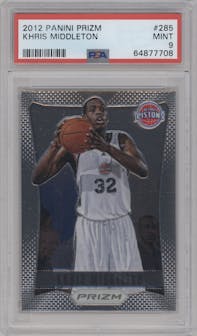 Khris Middleton from the 2012-13 Panini Prizm set graded by PSA and given an overall grade of 9.