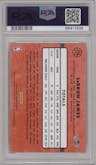 LeBron James  from the 2014-15 Panini Donruss  set featuring a Swirlorama parallel graded by PSA and given an overall grade of 9.