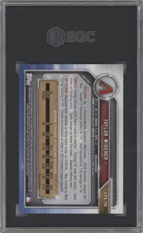 Taylor Widener from the 2019 Bowman  set graded by SGC and given an overall grade of 9.