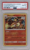 Charizard from the 2019 Pokemon S&M  set graded by PSA and given an overall grade of 8.