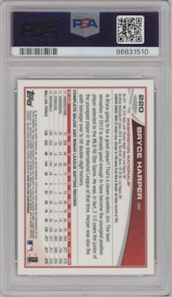Bryce Harper from the 2013 Topps Chrome set graded by PSA and given an overall grade of 10.
