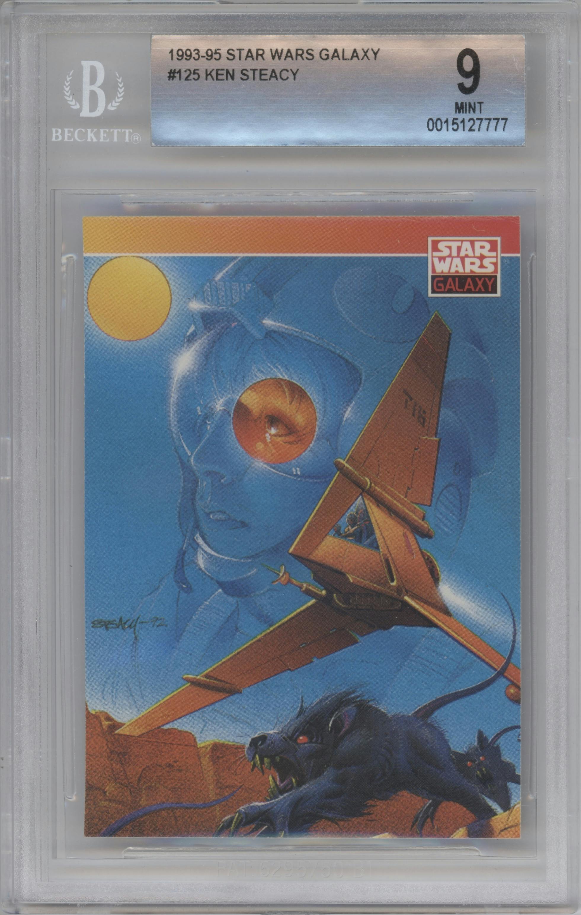 Ken Steacy from the 1993 Topps Star Wars Galaxy set graded by Beckett and given an overall grade of 9.