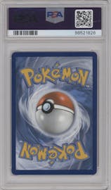 Gengar VMAX from the 2021 Pokemon SWSH set graded by PSA and given an overall grade of 10.