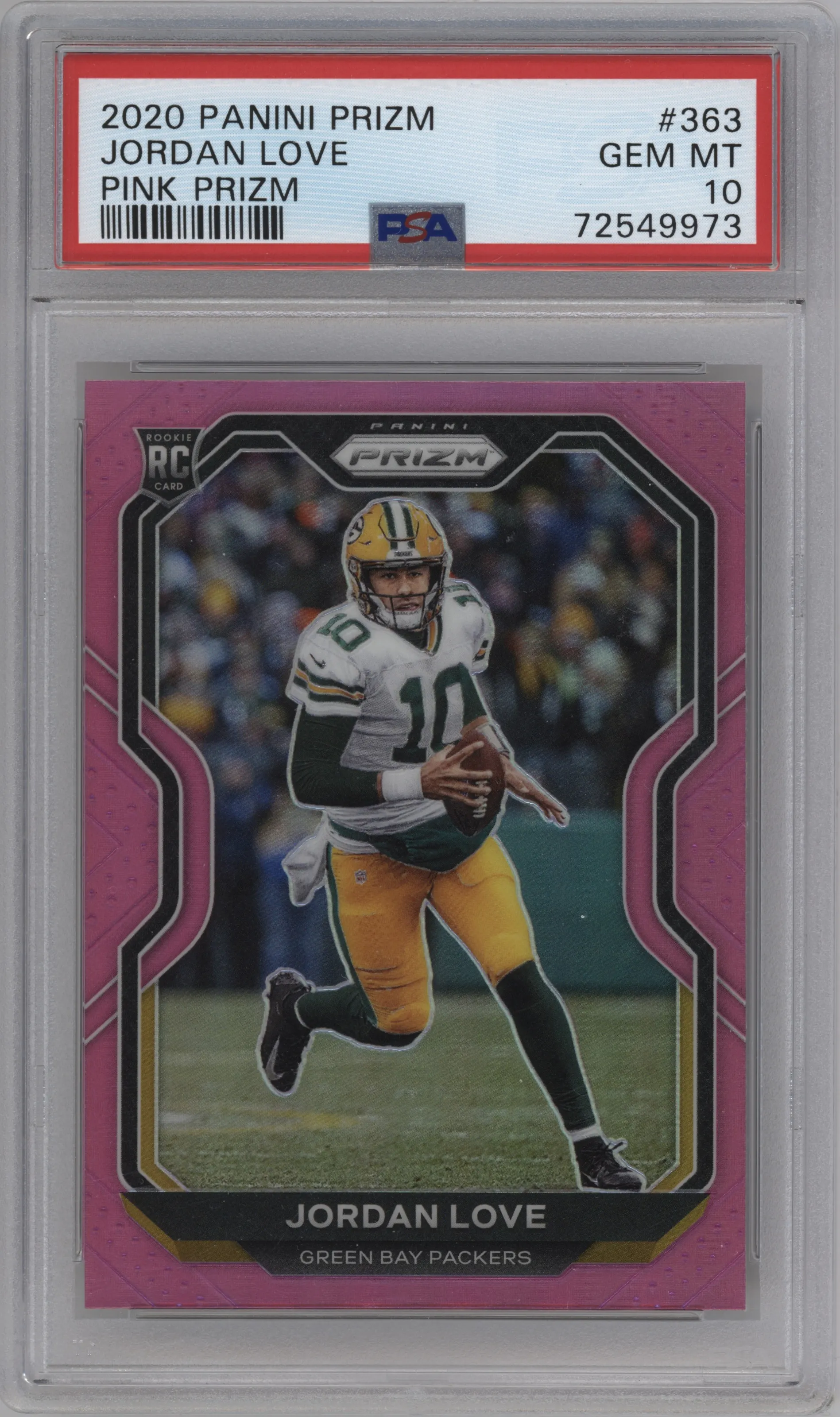 2020 Panini Prizm Jordan Love Pink Prizm PSA 10
