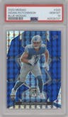 Aidan Hutchinson from the 2022 Panini Mosaic set featuring a Blue Mosaic parallel graded by PSA and given an overall grade of 10.