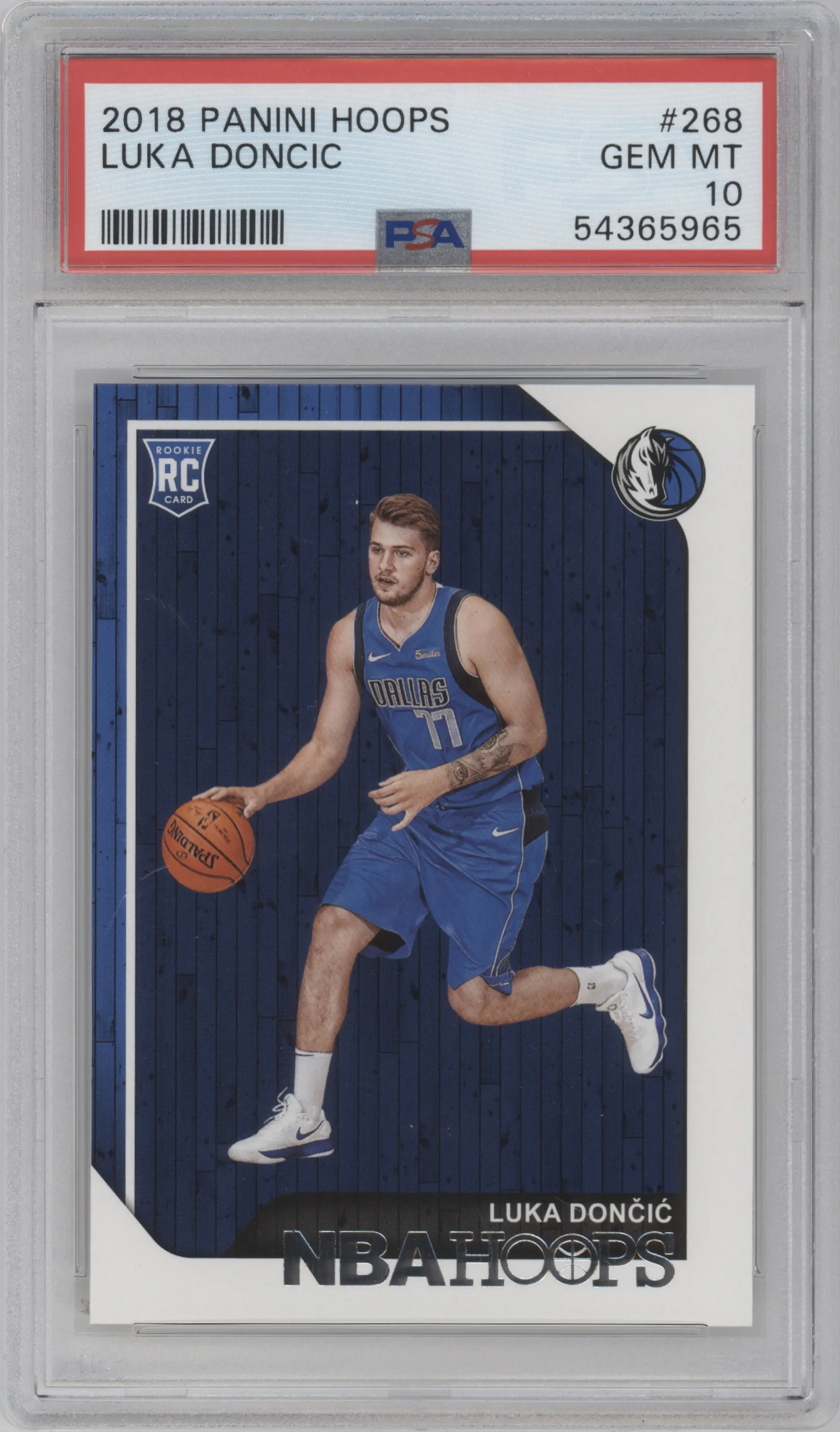2018 Panini NBA Hoops Luka Doncic PSA 10