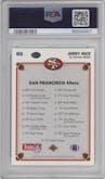 Jerry Rice from the 1991 Upper Deck set graded by PSA and given an overall grade of 10.