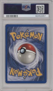Shining Tyranitar from the 2002 Pokemon Neo Genesis set graded by PSA and given an overall grade of 9.